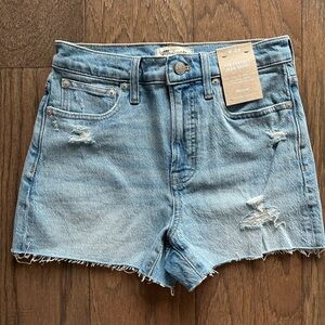 Madewell The Perfect Jean Short in Fiore Wash: Destroyed Edition
